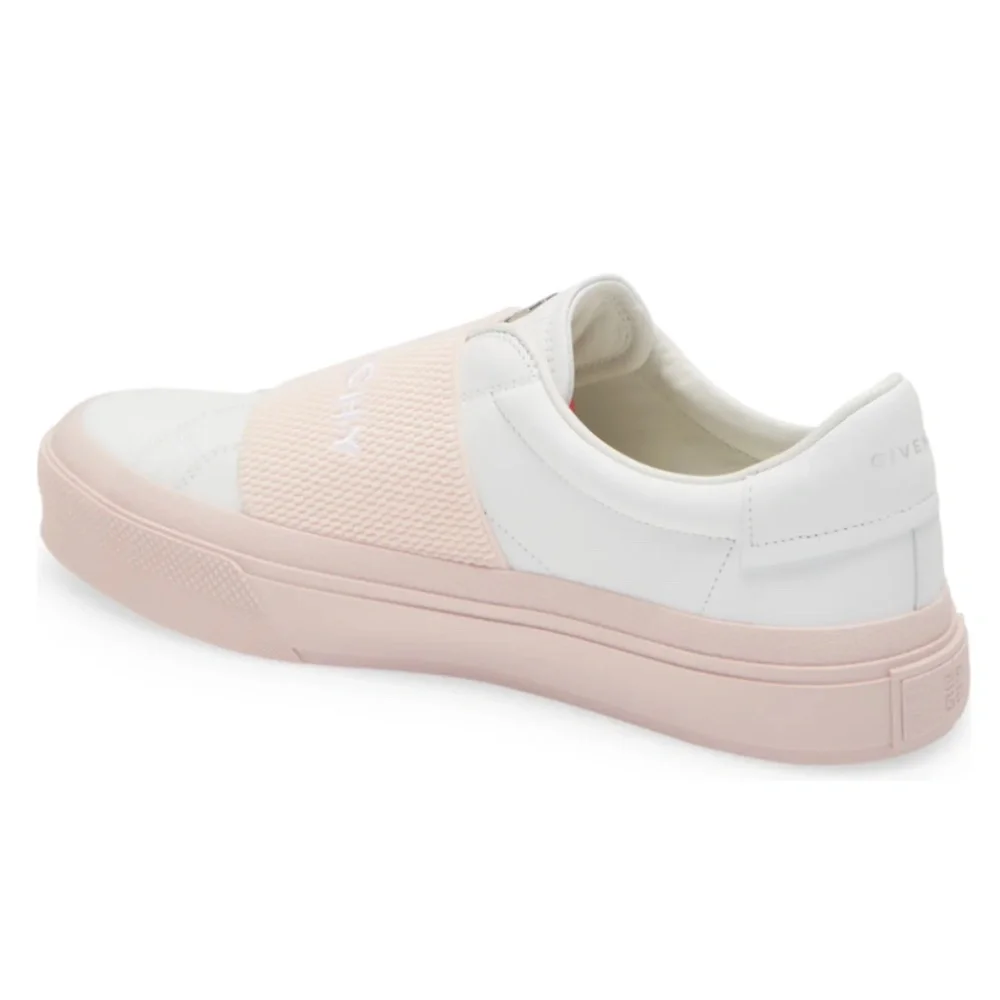 NIB $675 Givenchy City Court Logo Strap Sneaker 7.5 US / 37.5 EU in WHITE / PINK - Picture 2 of 6